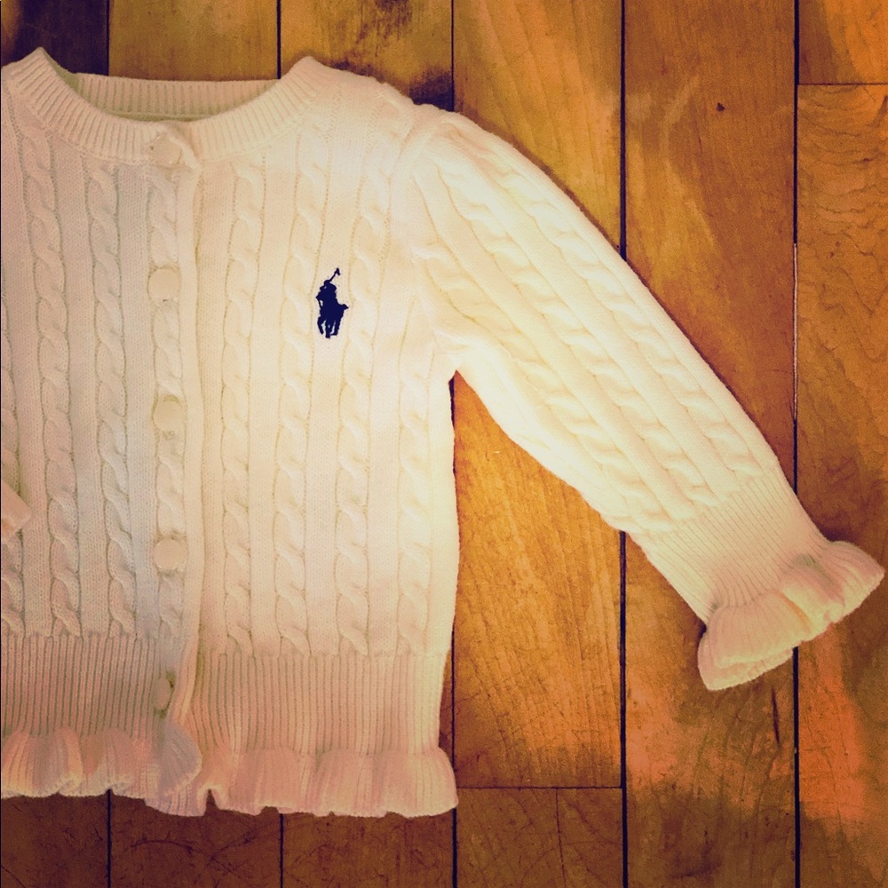 🎀 Ralph Lauren Polo cream cardigan